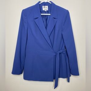 LE SUIT COLLECTIONS BLUE WRAP SIDE TIE SUIT  BLAZER SZ 12